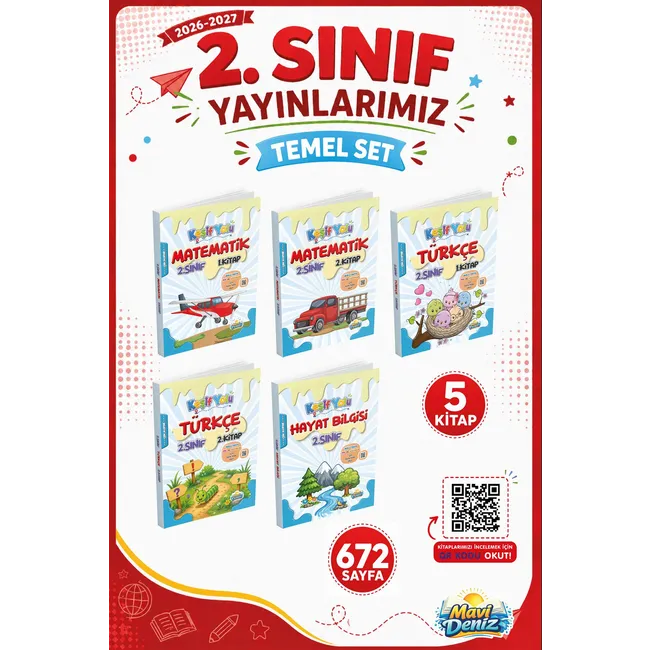 MAVİ DENİZ YAYINCILIK 2. SINIF TEMEL SET 2026-2027 (5 KİTAP)